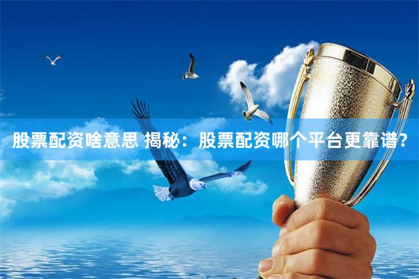 股票配资啥意思 揭秘：股票配资哪个平台更靠谱？